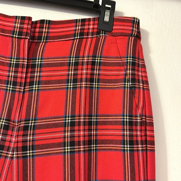 NWT JCrew red plaid holiday suit. Pants are 6p, jacket is 4p - Picture 11 of 15